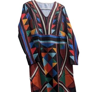 Vintage Colorful Geometric Dress 5